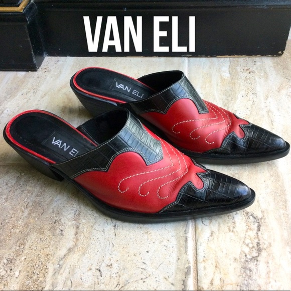 Van Eli Shoes - Van Eli Western Style Mules
